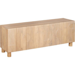 Wyld Haus Buffalo Natural Mango Wood Bookcase With Two Door Cabinet - thumbnail 3