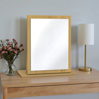 Swift Montana Oak Effect Rectangular Framed Mirror, (H)51Cm (W)48Cm - image 1