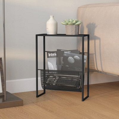 Walplus Magazine Rack Black 35X15X45 Cm Steel - image 1