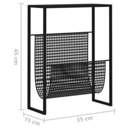 Walplus Magazine Rack Black 35X15X45 Cm Steel - thumbnail 7
