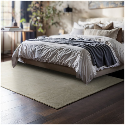 Tectake Rug Zonelle Short Pile And Ultra-Soft Carpet In Rectangular Or Round Design 120 X 170 Cm - Sand - image 1