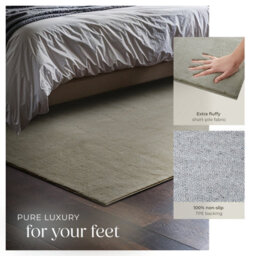 Tectake Rug Zonelle Short Pile And Ultra-Soft Carpet In Rectangular Or Round Design 120 X 170 Cm - Sand - thumbnail 4