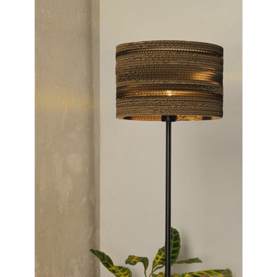 Osram Decor Cardboard Cylinder Floor Lamp E27 Brown Eco Standing Tall Light - image 1