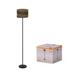 Osram Decor Cardboard Cylinder Floor Lamp E27 Brown Eco Standing Tall Light - thumbnail 4