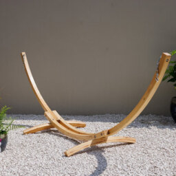 Primrose Blush Hammock With Natural Wooden Stand - thumbnail 4