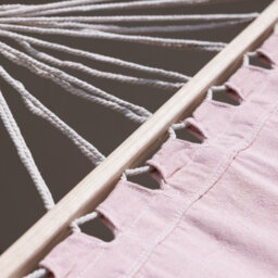 Primrose Blush Hammock With Natural Wooden Stand - thumbnail 2