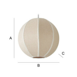 Valuelights Belle Woven Fabric Ball Easy Fit Ceiling Lamp Shade And Bulb (D)28Cm - thumbnail 7