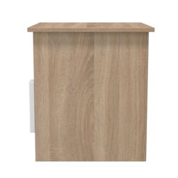 Messina Gloss Bardolino Oak Effect 1 Drawer Non-Extendable Side Table (H)495mm (W)440mm (D)440mm - thumbnail 6