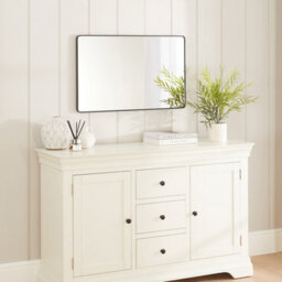 The Furniture Market Chic Small Rectangle Black Framed Metal Wall Mirror 80Cm X 50Cm - thumbnail 5