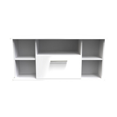 Harrow Corner Tv Unit In White Gloss (Ready Assembled) - image 1