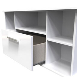 Harrow Corner Tv Unit In White Gloss (Ready Assembled) - thumbnail 5