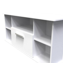 Harrow Corner Tv Unit In White Gloss (Ready Assembled) - thumbnail 4
