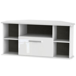 Harrow Corner Tv Unit In White Gloss (Ready Assembled) - thumbnail 6