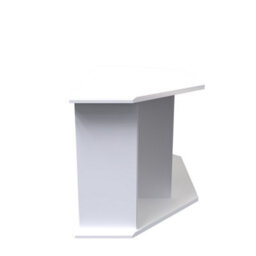 Harrow Corner Tv Unit In White Gloss (Ready Assembled) - thumbnail 2