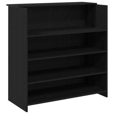 Berkfield Durable Reception Desk Black Oak 100X50X103.5 Cm Engineered Wood - image 1