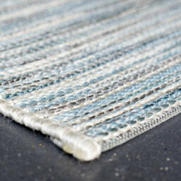 Blue Striped Outdoor Rug, Striped Stain-Resistant Rug For Patio,garden, Deck, Pool 5mm Modern Outdoor Rug-160Cm X 230Cm - thumbnail 5