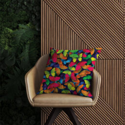Warren Reed Designer Rainbow Butterflies Outdoor Cushion 45Cm X 45Cm - thumbnail 2