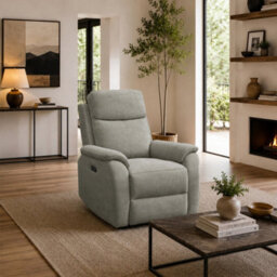 Aspire Richmond Power Recliner Armchair (1 Seater), Chenille Grey - thumbnail 1