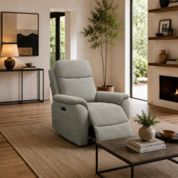 Aspire Richmond Power Recliner Armchair (1 Seater), Chenille Grey - thumbnail 2