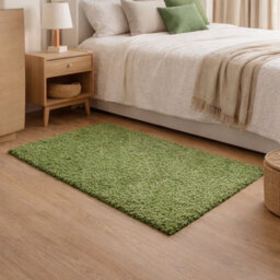 Uetian Green Rectangular Rug Soft Dense Pile For Small Rooms Bedside Areas (80X150 Cm) - thumbnail 1