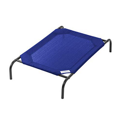 Coolaroo The Original Cooling Elevated Dog Bed, Indoor And Outdoor, Medium, 42 L X 25.5 W X 8 Th, Aquatic Blue
