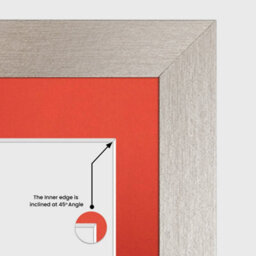AK Frames 20X14 Aluminum Modern Multi Photo Frame With Poppy Red Mount - Holds 2 Apertures (2X) A4 Photos - thumbnail 7
