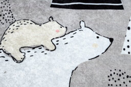 RugsX Junior 51974.802 Washing Carpet Bears, Animals For Children Anti-Slip - Grey 140X190 Cm - thumbnail 5