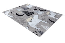 RugsX Junior 51974.802 Washing Carpet Bears, Animals For Children Anti-Slip - Grey 140X190 Cm - thumbnail 3