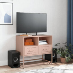 Berkfield Industrial Tv Cabinet Pink 68X39X60.5 Cm Steel - thumbnail 3