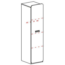 Arte Lorento L2 Tall Cabinet - Elegant And Functional, White Matt & Oak Nash, H1880mm W450mm D520mm - thumbnail 2