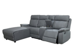 DS Living Sorento Recline Right Hand Corner Leather 3 Seater Sofa In Black Or Grey - thumbnail 3