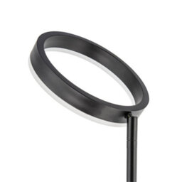 Happy Homewares Modern Led Halo Ring Floor Lamp In Matte Black With Cct Dimmer Button - thumbnail 5