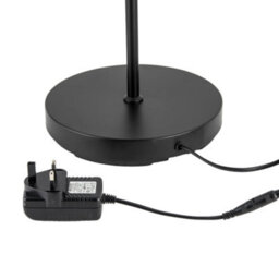 Happy Homewares Modern Led Halo Ring Floor Lamp In Matte Black With Cct Dimmer Button - thumbnail 4