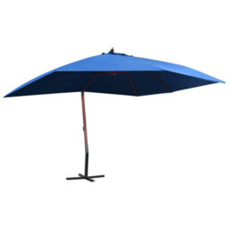 Walplus Hanging Garden Parasol With Wooden Pole 400X300 Cm Blue - thumbnail 1