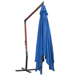 Walplus Hanging Garden Parasol With Wooden Pole 400X300 Cm Blue - thumbnail 4