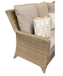 Signature Weave Sarah Wicker Corner Sofa Dining Table Benches Set Natural - thumbnail 4