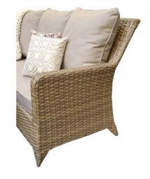Signature Weave Sarah Wicker Corner Sofa Dining Table Benches Set Natural - thumbnail 5