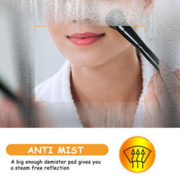 Probaty Bathrooms Bathroom Led Mirror 600X800mm With Anti-Fog,touch Sensor Switch,memory Function,backlit Wall Vanity Frameless Mirror,ip44 - thumbnail 5