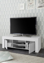 FurniComp LTD Furnicomp Roma Matt White 2 Door Tv Unit - thumbnail 2
