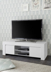 FurniComp LTD Furnicomp Roma Matt White 2 Door Tv Unit
