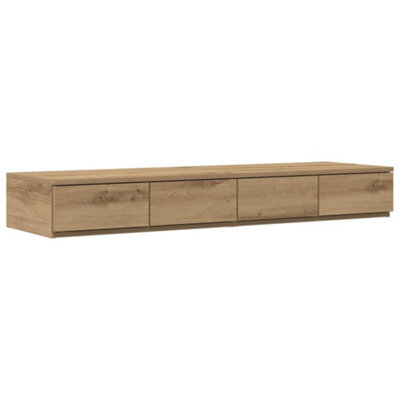 Berkfield Modern Bed Drawers Artisan Oak 120X36,5X16,5 Cm Engineered Wood