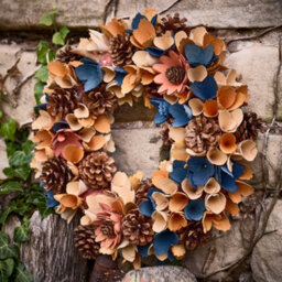 Dibor Traditional Harvest Floral Front Door Autumn Wreath Winter Spring Wreath 35Cm - thumbnail 2