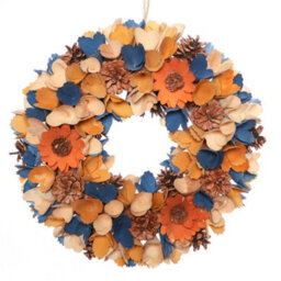 Dibor Traditional Harvest Floral Front Door Autumn Wreath Winter Spring Wreath 35Cm - thumbnail 1