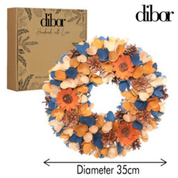 Dibor Traditional Harvest Floral Front Door Autumn Wreath Winter Spring Wreath 35Cm - thumbnail 5