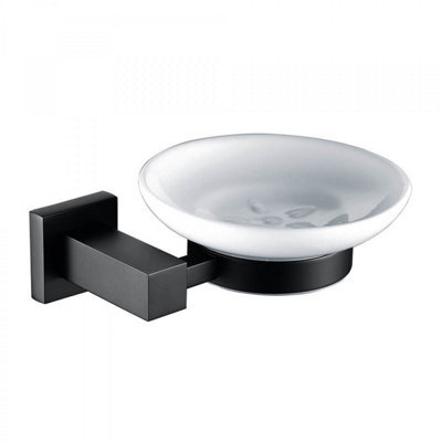 Nes Home Matte Black Square Soap Dish Holder - image 1