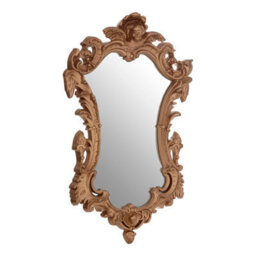 Orsina Neo-Classical Gold Finish Wall Mirror,decorative Statement Piece,baroque Slim Mirror With Flambeaux Details - thumbnail 2