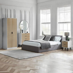 Oakham Premium Arden 4 Drawer Wide Chest - White & Oak - thumbnail 6