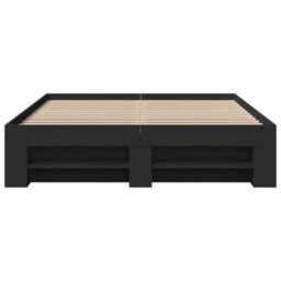 Berkfield Bed Frame Without Mattress Black 120X190 Cm Small Double Engineered Wood - thumbnail 5