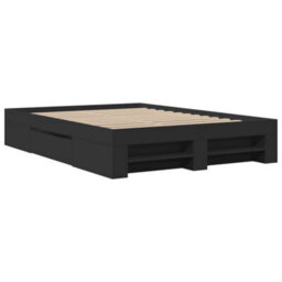 Berkfield Bed Frame Without Mattress Black 120X190 Cm Small Double Engineered Wood - thumbnail 3