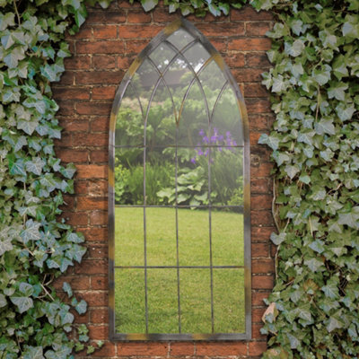 Mirroroutlet Somerley Rustic Arch Garden Mirror 115 X 50 Cm - image 1